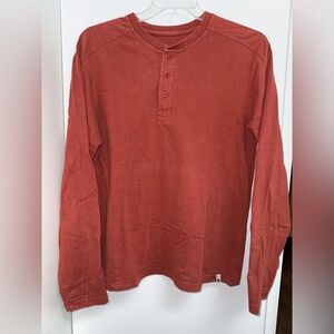 Field & Stream Brick Red / Dark Orange Long Sleeve Henley